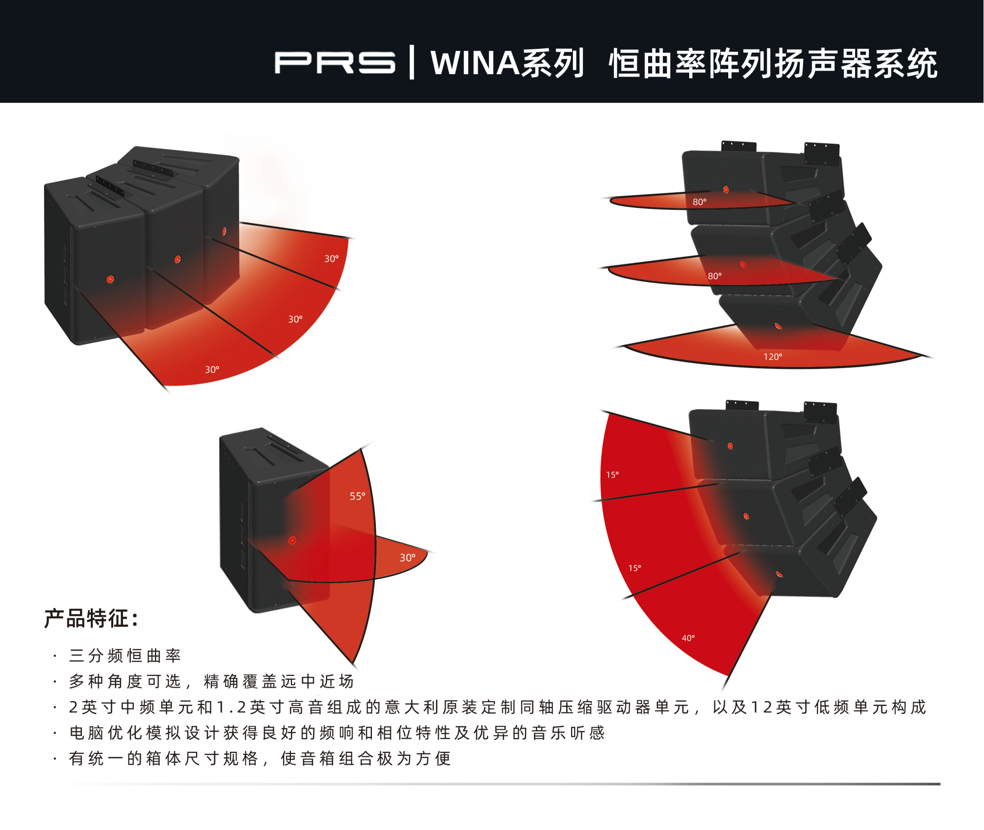 PRS PRS91香蕉视频下载地址 WINA係列恒曲率陣列揚聲器係統WINA312H/312W/312N/312I