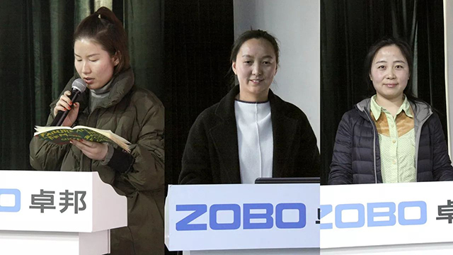 財務采購商務經理侯娟、陳海豔、行政人事部經理鳳